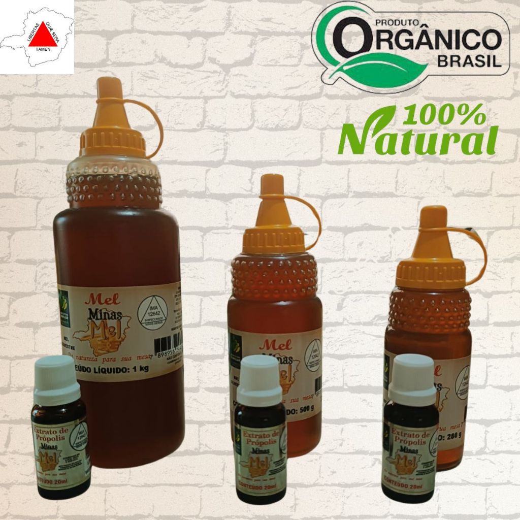 COMBO: Minas Mel Verdadeiro 100% Orgânico e Natural + Extrato de ...