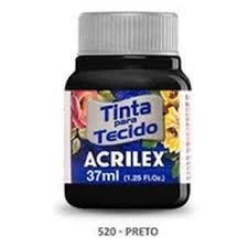 Kit 6 Und Tinta Tecido Fosca 37 ml - Acrilex