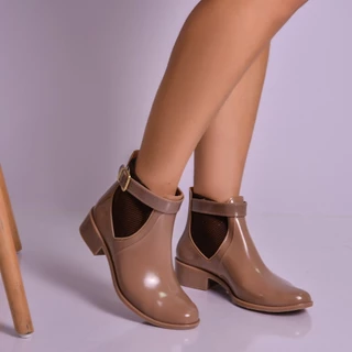 Bota feminina galocha impermeável lançamento inverno frio e chuva