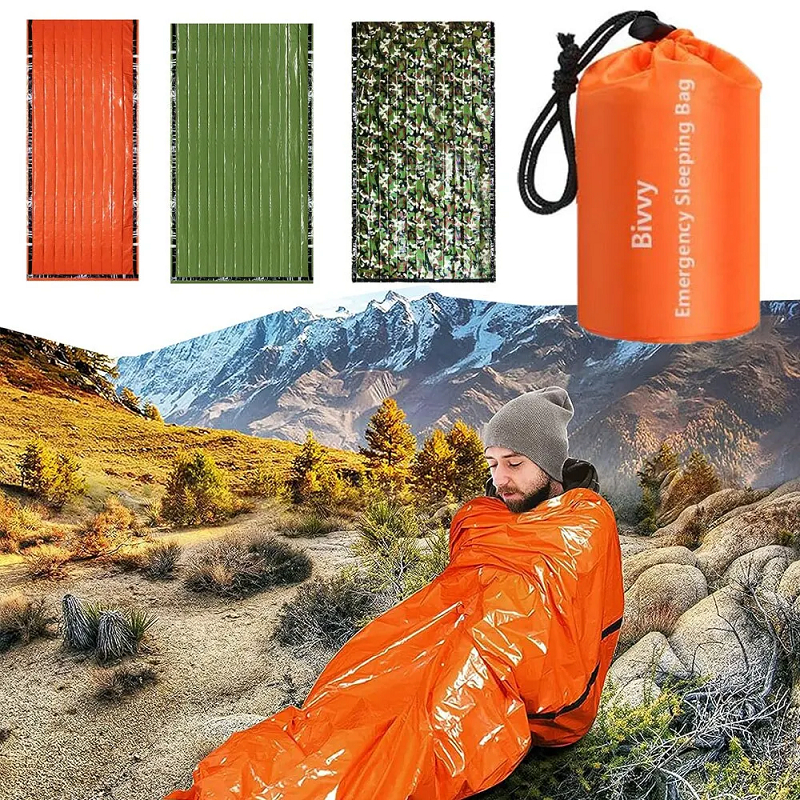 Saco de Dormir Emergência Ultra impermeável Cobertor Manta Térmica ...