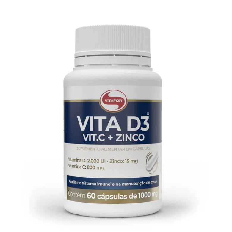 VITA D3 + C + ZINCO 60CAPS VITAFOR