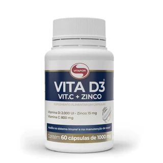 VITA D3 + C + ZINCO 60CAPS VITAFOR