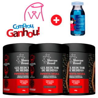 Kit 3 Gel de Massagem Morena Brasil | Pimenta Negra Morena Brasil 500g