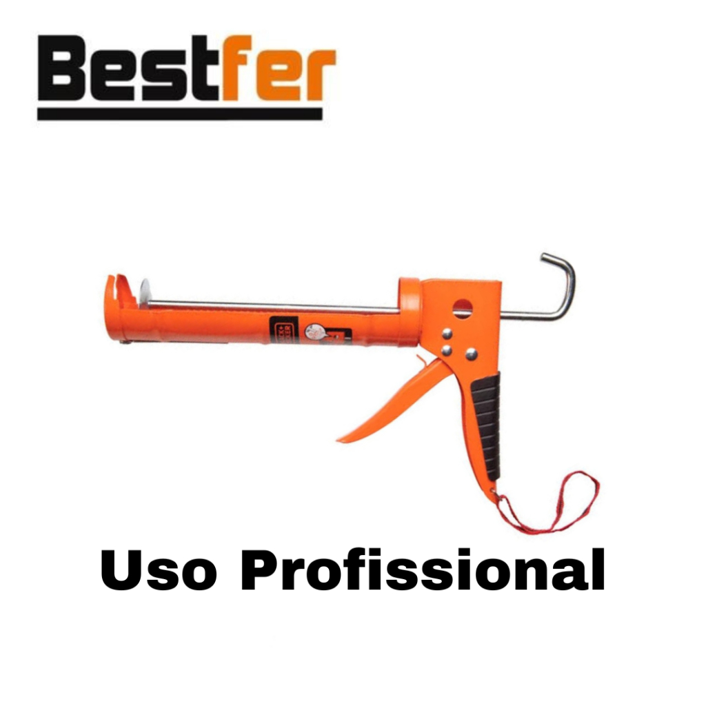 Aplicador Silicone Pistola Reforçada Semi Aberta Uso Profissional e ...
