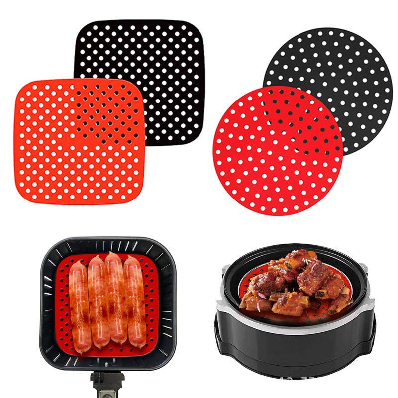 TAPETE SILICONE AIR FRYER 19CM-22CM de redondo，18CM-21CM quadrado