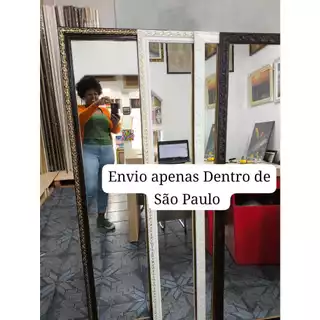 Espelho de Cristal com Moldura Tamanho160X40 Multiuso