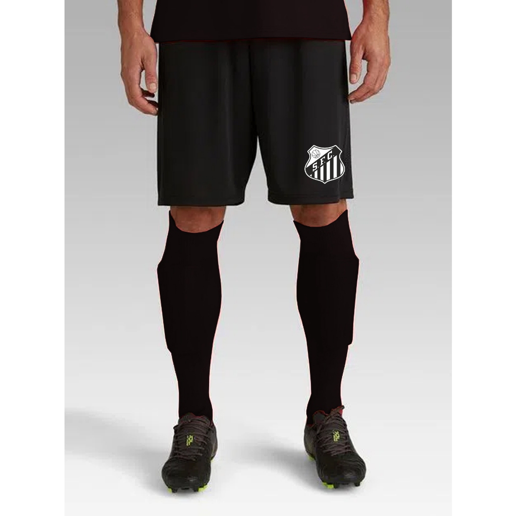 Bermudas Shorts Futebol Santos Dry Fit Torcida Organizada Academia