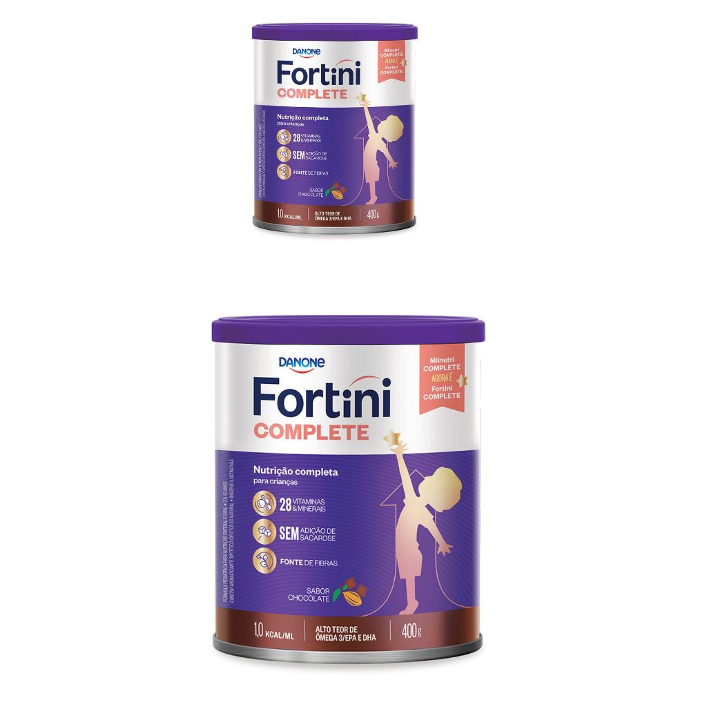 Kit com 2 unidades do FORTINI COMPLETE CHOCOLATE 400G | Shopee Brasil