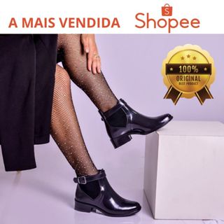 Bota galocha feminina de borracha macia impermeável lançamento outono inverno REF 250