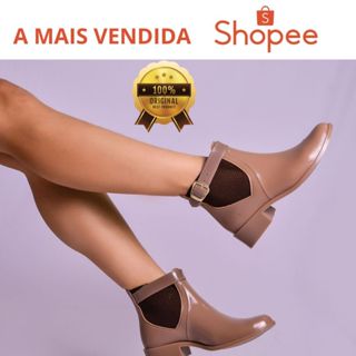 Bota galocha feminina inverno impermeável ref 250