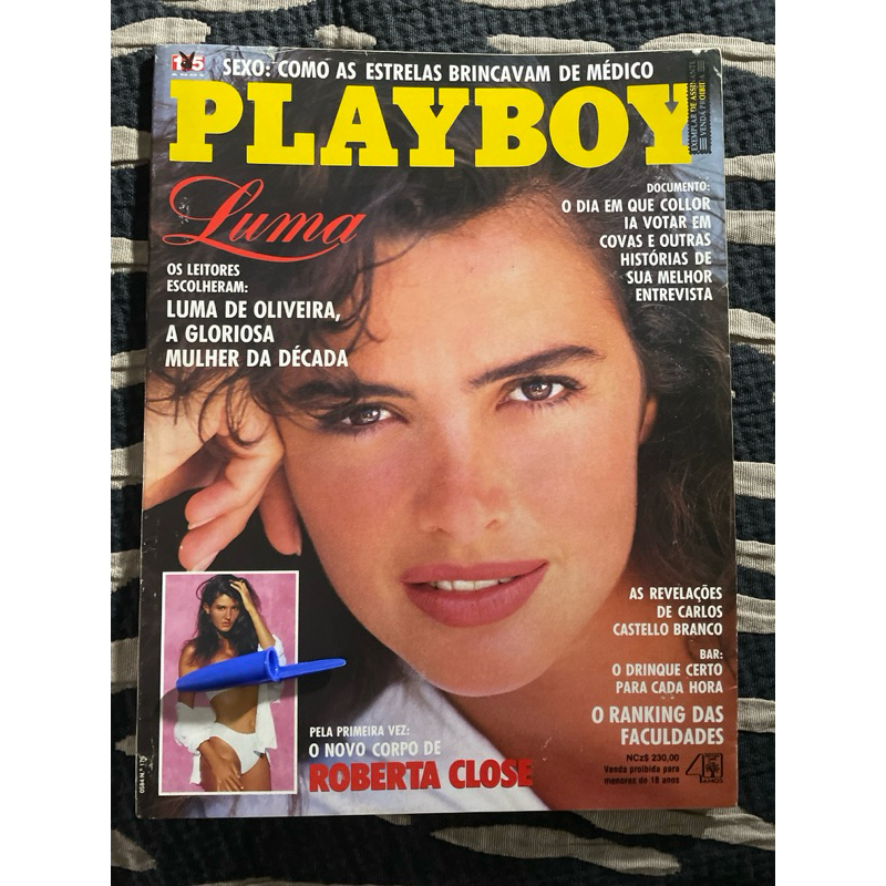 Revista Playboy 90 Luma de Oliveira Roberta Close | Shopee Brasil