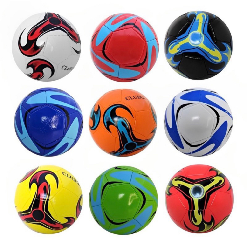 KIT 5 Bola Futebol Campo Tamanho Oficial Costurada Número 5 Couro Sintético