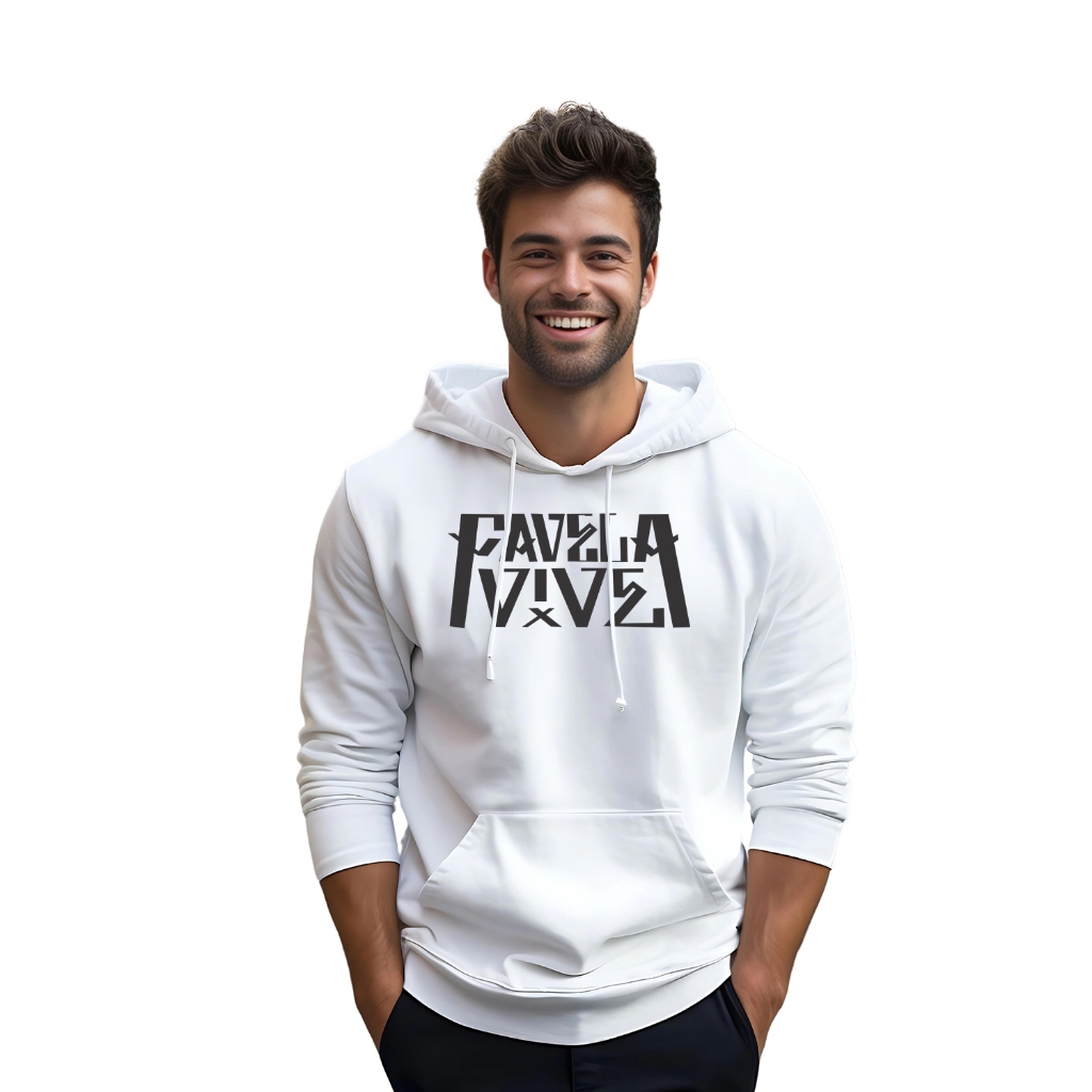 Moletom Moleton Favela Vive Street wear Capote Agasalho de frio Blusa De Frio Casaco Estampado Streetwear Cultura De Rua