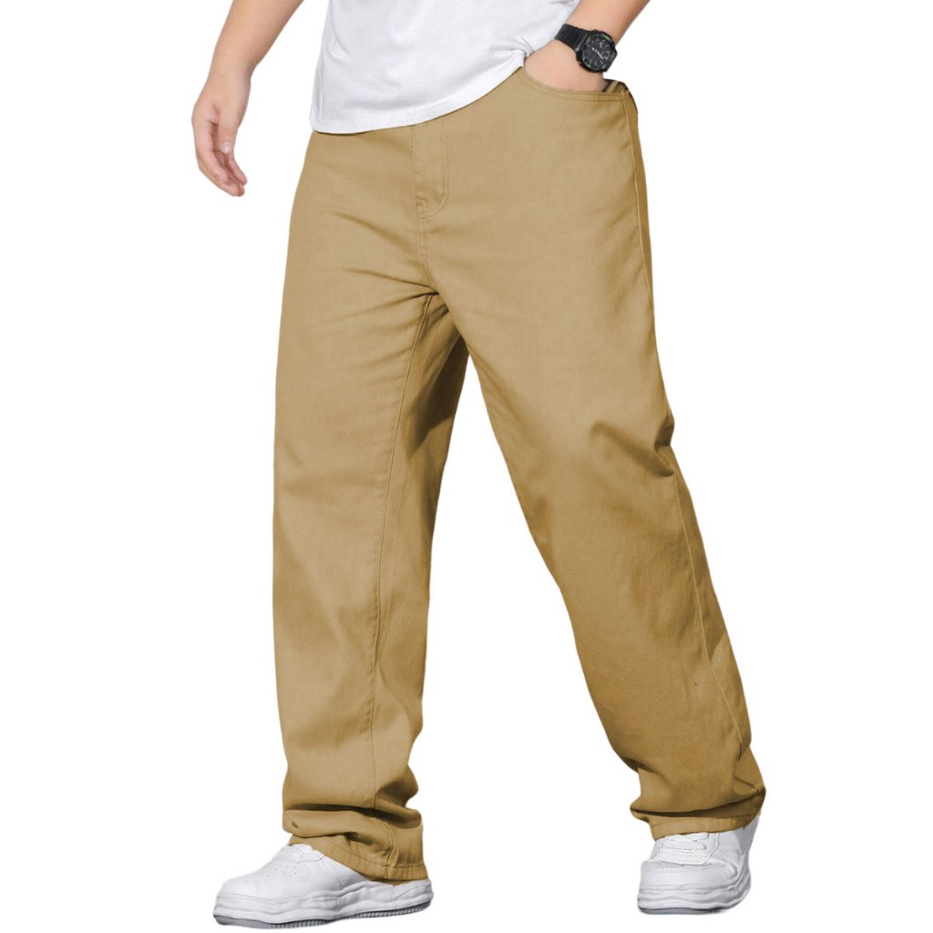 Calça Balão Baggy Masculina Corte Reto Larga Premium Estilo Gringo Americano Coreana Mandrake