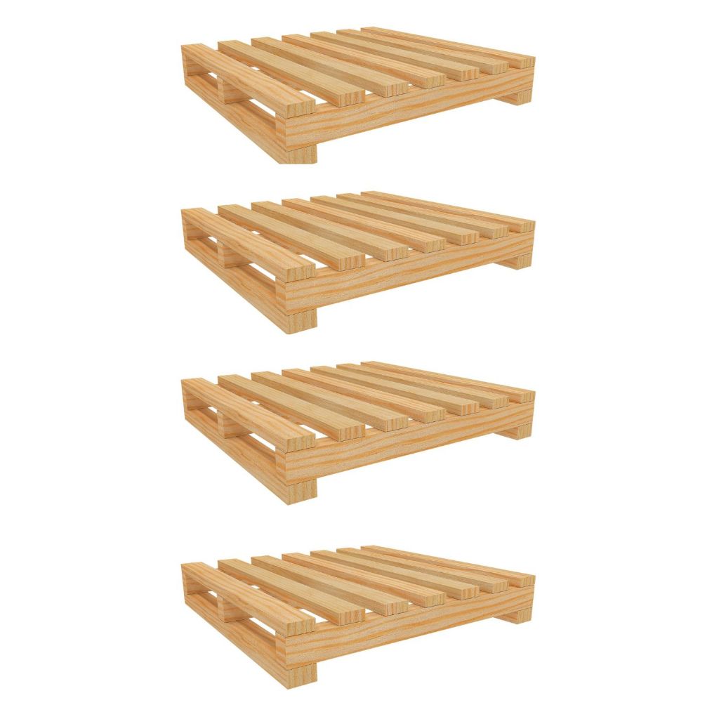 Suporte 4 Pçs de 50x50 Decorativo Palete Estrado