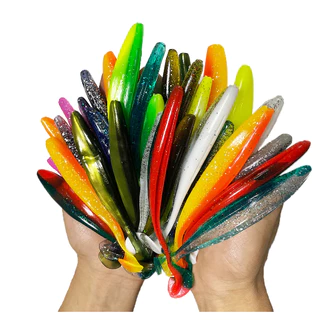 Kit 5 unidades Isca Artificial Soft Shad Silicone 7cm 4g - Ideal para Tucunaré Robalo Traíra Blackbass