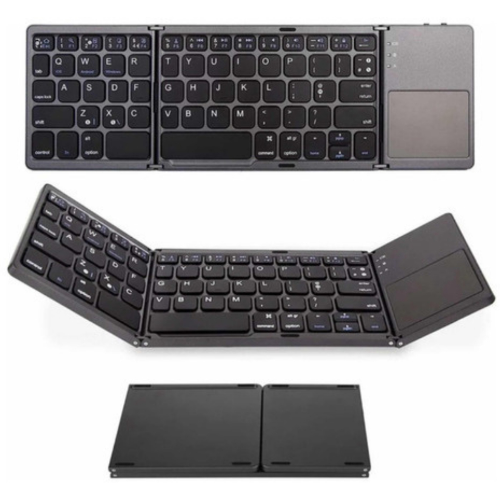 Mini Teclado Touch Dobrável Bluetooth Para Celular