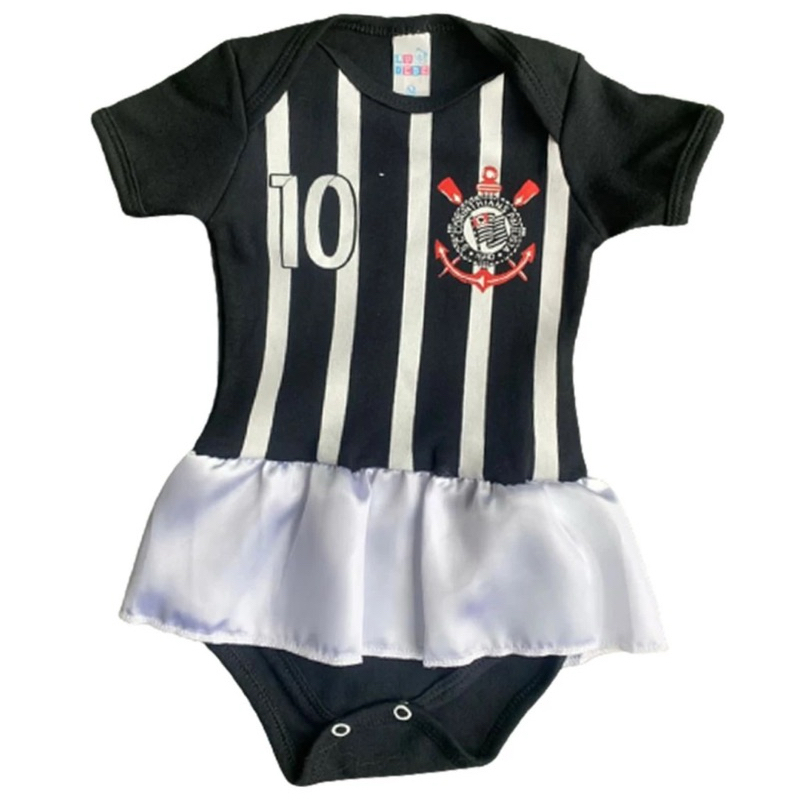 Body Bebê Temático Corinthians Mesversario