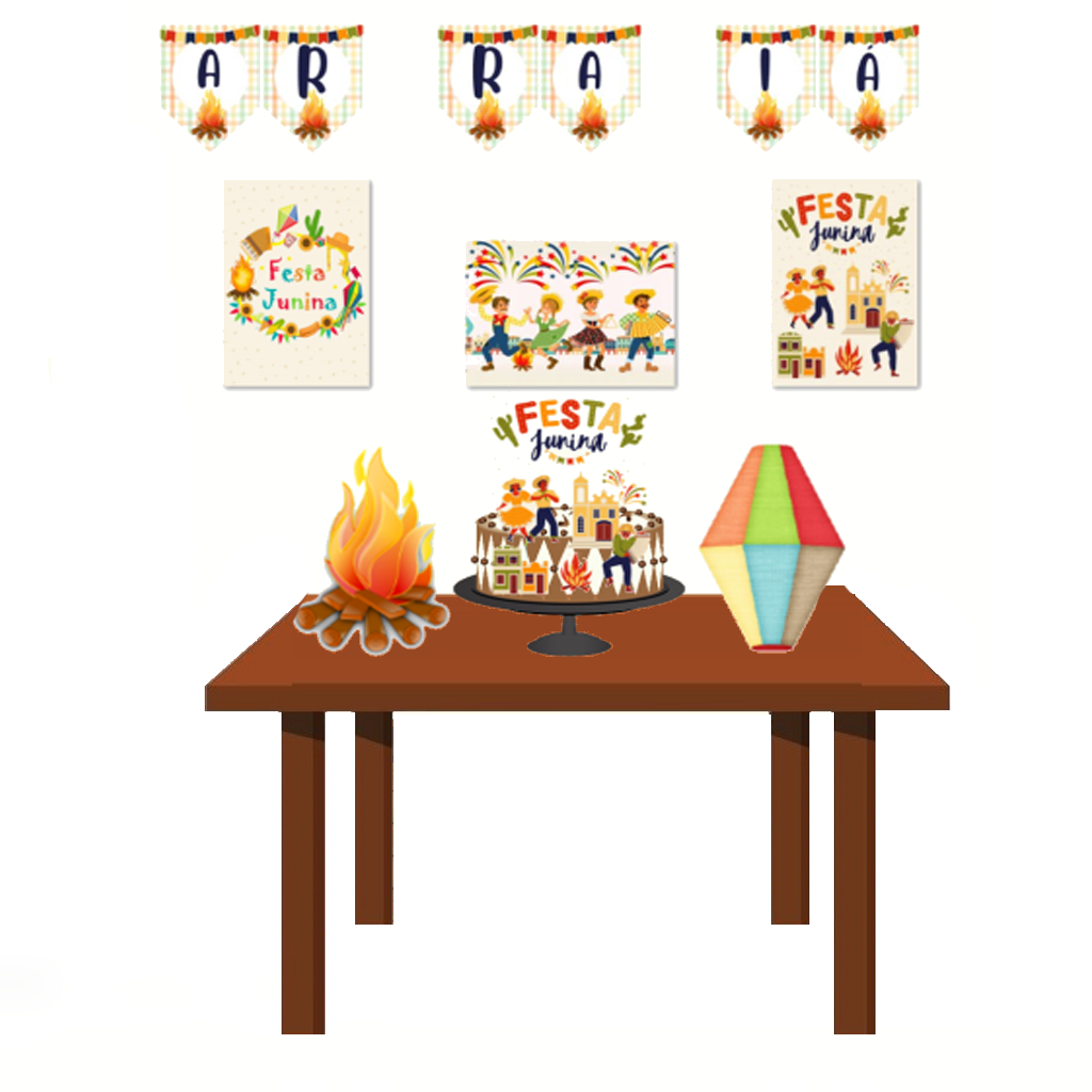 Kit festa em casa de Arraiá 3 - Festa Junina | Shopee Brasil