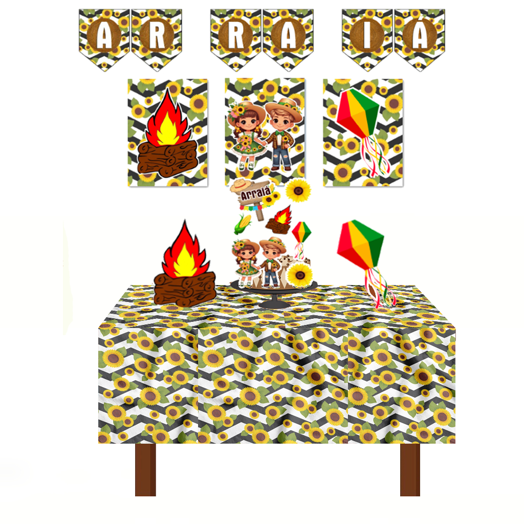 Kit festa em casa de Arraiá 4 - Festa Junina | Shopee Brasil
