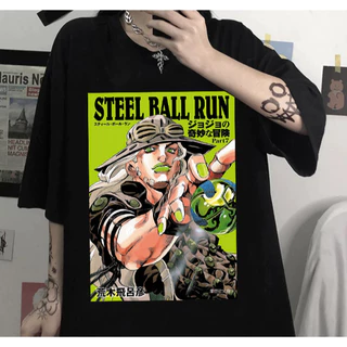 Camiseta T-Shirt Steel Ball Run Jojo's Bizarre Adventure - Camiseta de anime Unissex