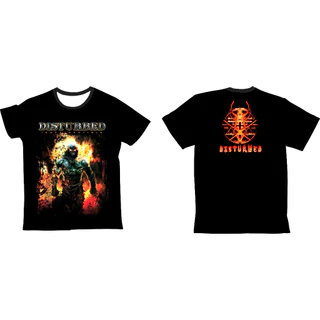 Camiseta Disturbed Indestructible Tecido Dry Fit Poliéster