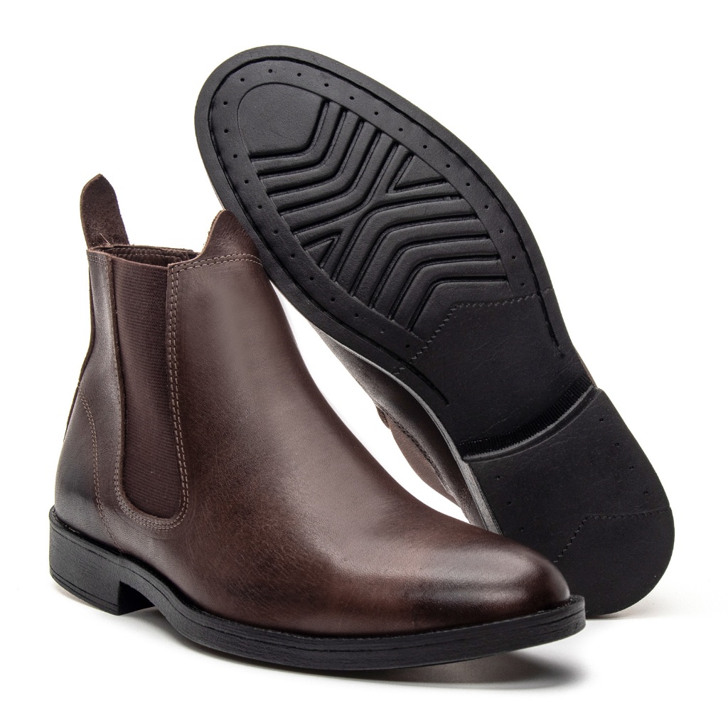 Bota Botina Masculina De Couro Legitimo Coturno Durabilidade E Estilo