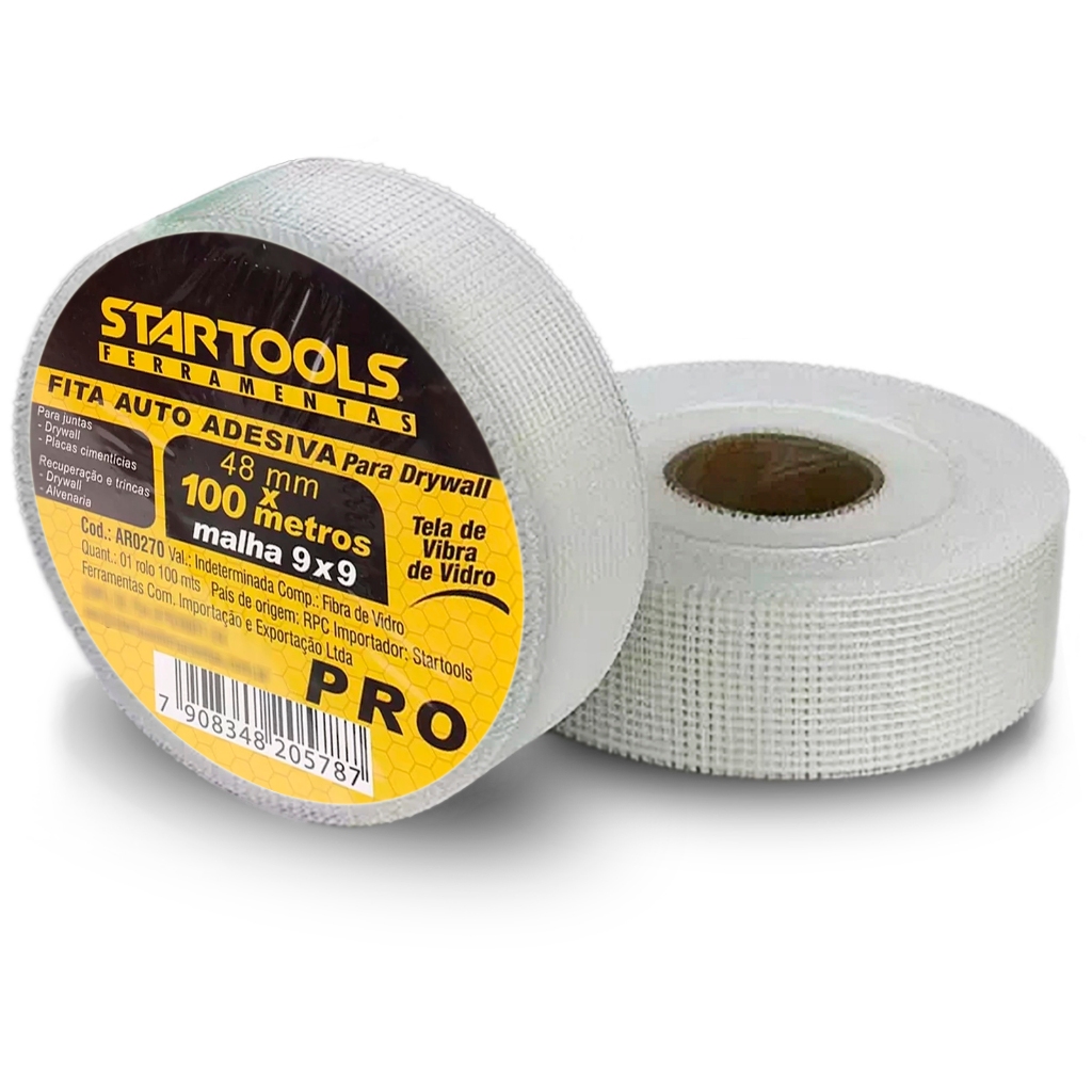 Fita Telada Drywall e Gesso Auto Adesiva - 100 Metros