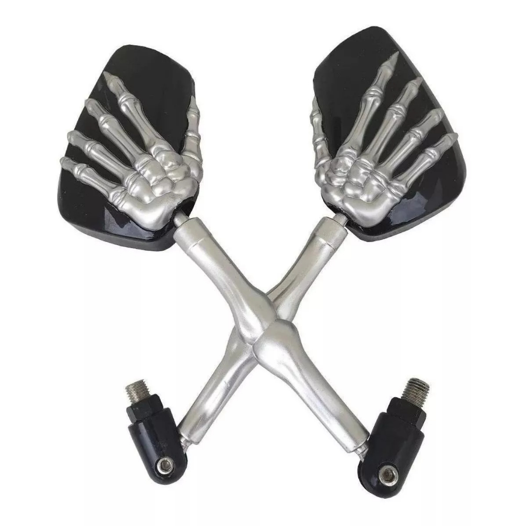 Par Espelho Retrovisor Esportivo Custom Skull Garra Mão De Caveira