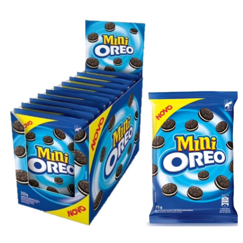 KIT COM 10 Biscoito mini oreo 10x35gramas | Shopee Brasil
