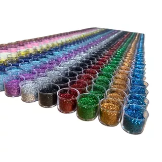 Kit Com 12 ou 6 Cores Glitter - Decoração Unhas Nail Art