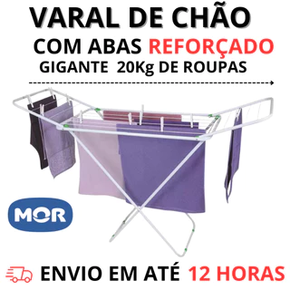 Varal de Chão Com Abas e Sem Abas Reforçado Resistente Varal Retrátil