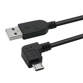 Cabo usb micro usb macho para usb macho de carga e dados de 25cm para tablet ângulo direito