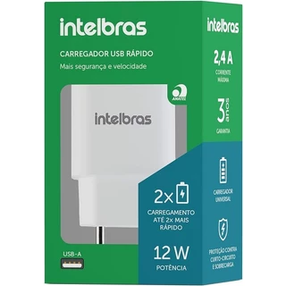 Carregador Usb Ec1 Fast 12w Branco IntelBras (2x mais Rapido)