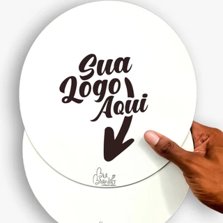 Kit 15 Cake Board Personalizado Com a Logo em MDF Branco 3mm - Base e Suporte Para Bolo