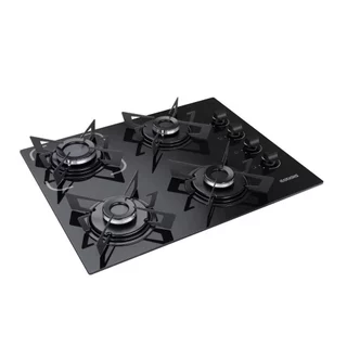 Cooktop 4 Bocas A Gás Mesa De Vidro Itatiaia Electra Glass Preto - Biv