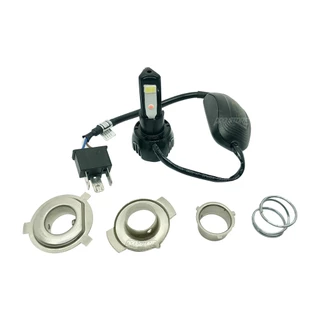Lâmpada de Farol 3 LEDs com Led Piloto Moto encaixe H4/M5/S2 compatível CB 300 - XRE 300 - BIZ 125 - CBX 250 TWISTER - TITAN 125 - TITAN 150 - YBR 125 - FAZER 250 - FACTOR 125 - FACTOR 150 entre outras.