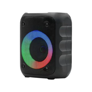 Caixa De Som Bluetooth Portatil RGB Colorida Radio Fm Som Hi-Fi Potente