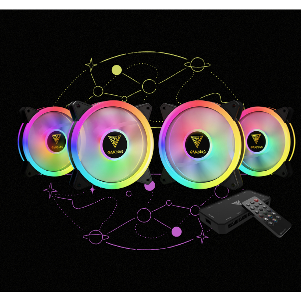 COOLER FAN COM CONTROLADORA GAMDIAS AEOLUS M2 - 1204R | Shopee Brasil