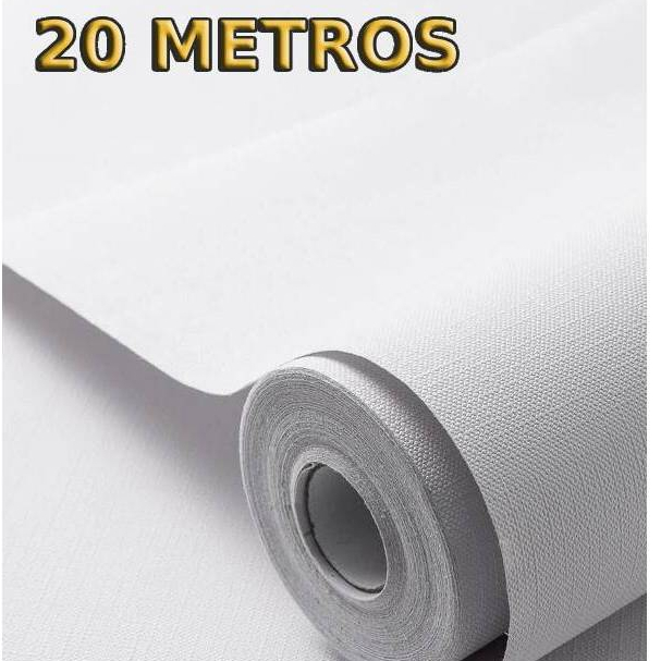 Papel de Parede 20 METROS / Adesivo Cor Solida BRANCO Autocolante ...