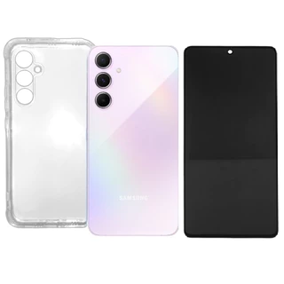 Capa Capinha Case Para Galaxy A55-5G Transparente Anti-Shock + Película 3D Privacidade