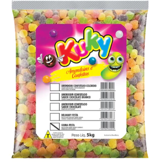 bala de goma tipo sino sabores sortidos 5kg kuky doces