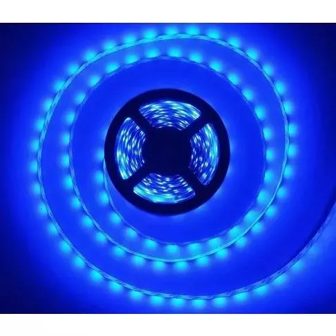 Fita LED Azul com Plug UE, Fita Impermeável, Fita Flexível de Iluminação, AC 220V, RGB 5050, 5m, 10m, 15m, 20m, 25m, 30m