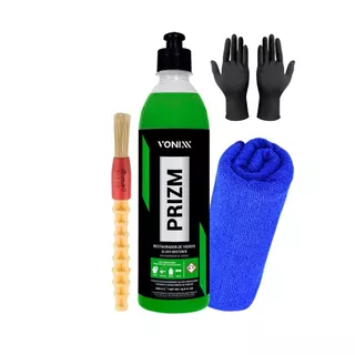 Kit Prizm Limpeza De Chuva Ácida Restaurador De Vidros Vonixx 500ml Toalha Pincel Luva em Oferta na Shopee