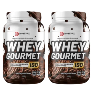 Kit 02 Whey Protein Gourmet Isolado 900g Proteina Suplemento Wey Protein