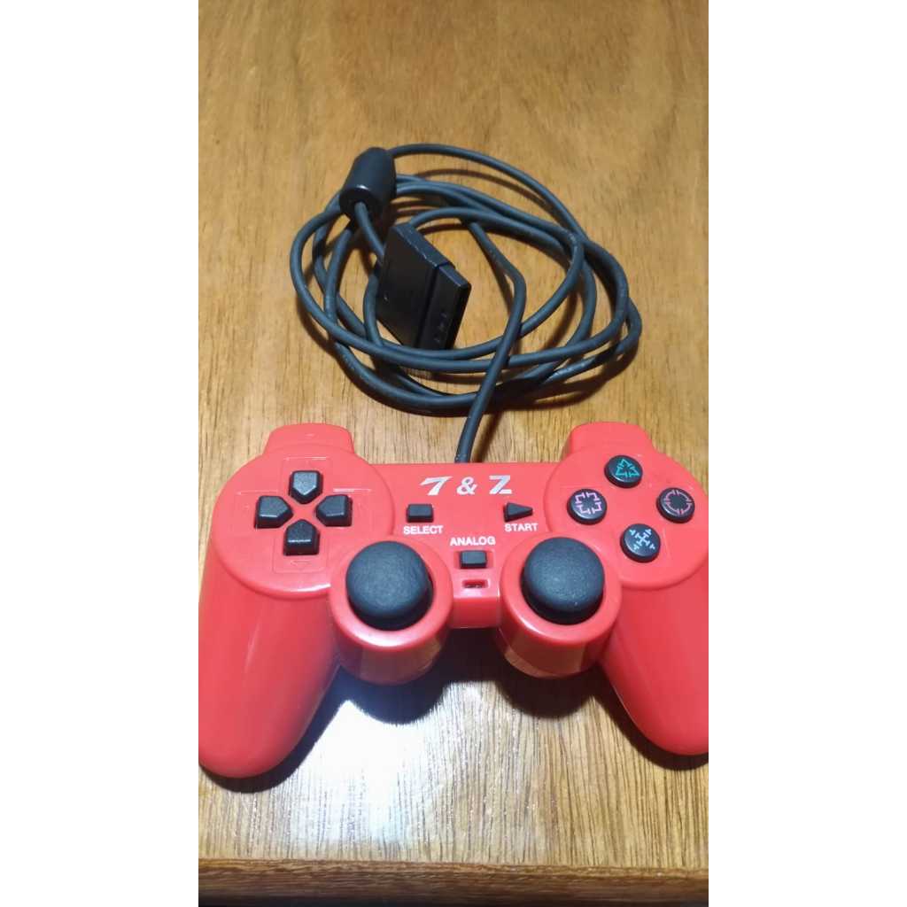 Controle Vermelho para Sony Playstation PS2/PS1