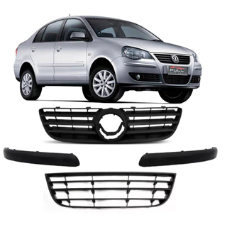 Kit Grades Parachoque + Friso Original Polo 2007 2008 A 2011