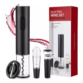 Saca Rolhas Elétrico Conjunto Para Vinhos 4 Peças Original Kapbom