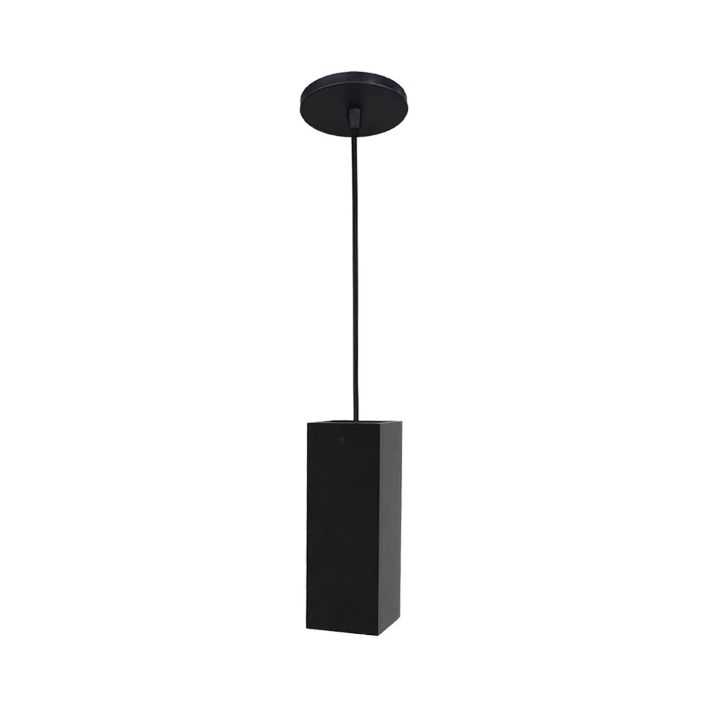 Lustre Pendentes Quadrado Preto/Branco Iluminação Balcão Bancada Cozinha
