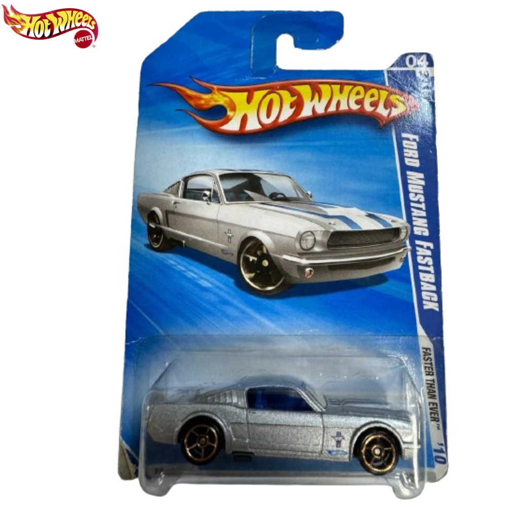 2011 Hot Wheels Walmart Exclusive Ford Mustang Fastback | Blue/Orange #89/244 | Street Beasts Series - View #4